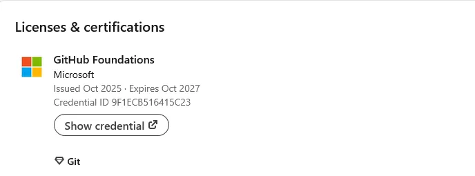 GitHub Foundations certification